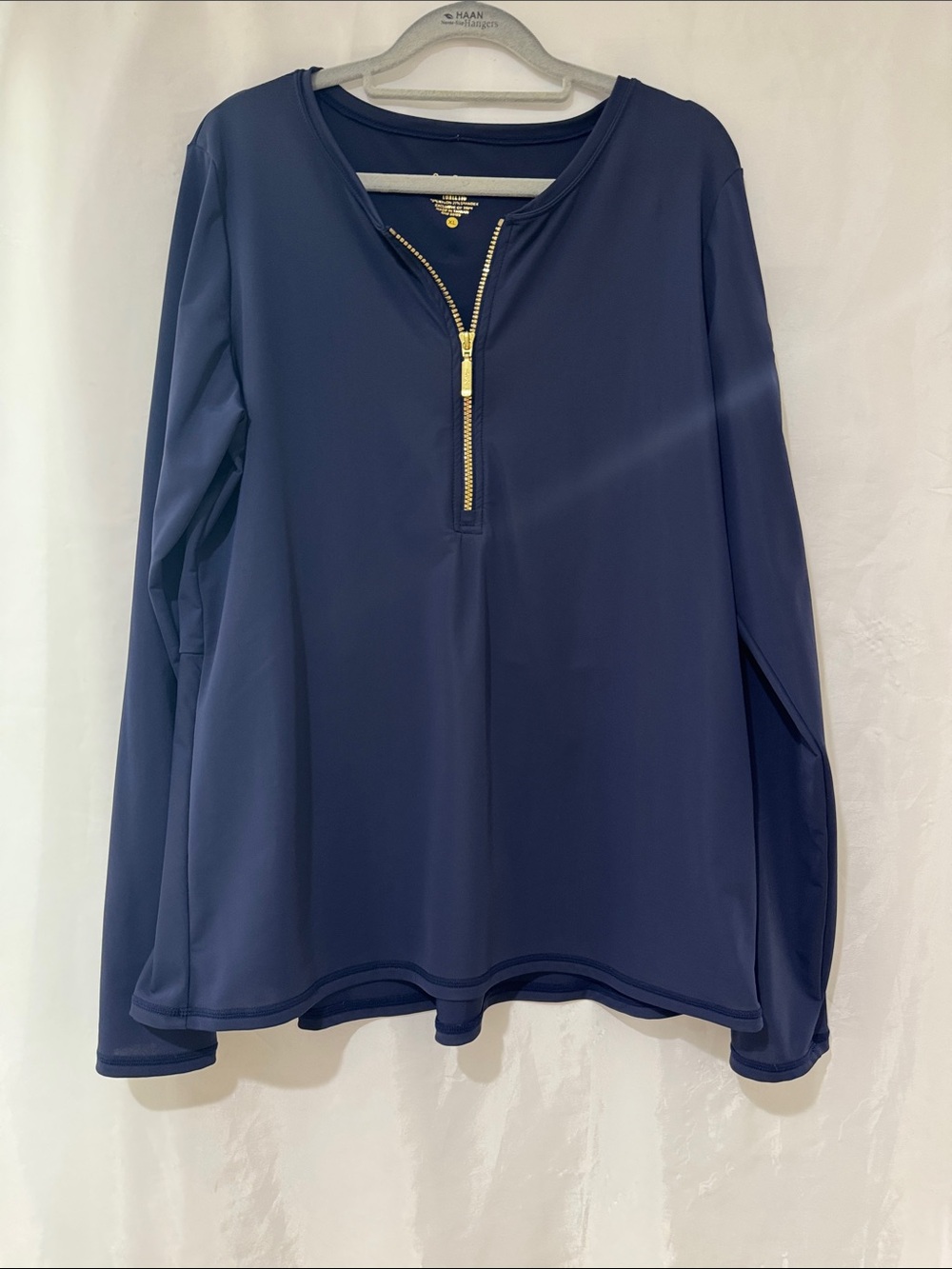Lilly Pulitzer XL Luxletic Navy Long Sleeve Half-Zip Top Jacket NWOT